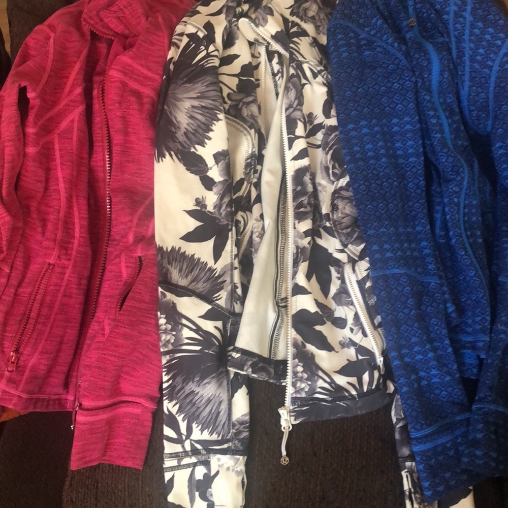 Three lululemon jackets. Size 8